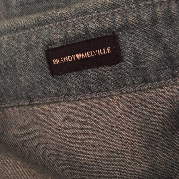 brandy Melville denim Peyton denim button down top - Picture 2 of 3